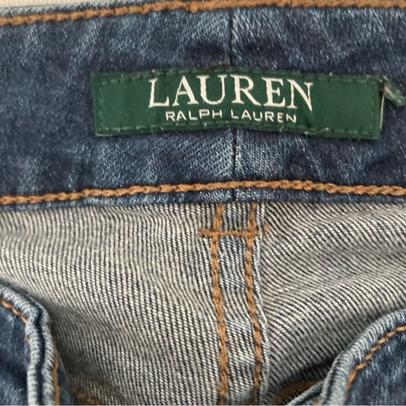 LAUREN RALPH LAUREN Women’s Premier Straight Mid Rise Stretch Blue Jeans Size 32 - Picture 8 of 16